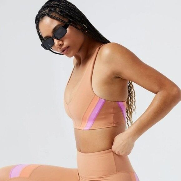 L*Space Womens Size XS Wyatt Colorblock Racerback Crop Top - Picture 6 of 11